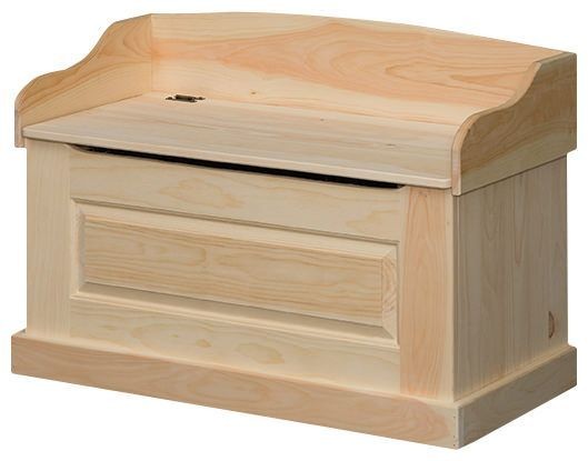 36 Inch] Raised Panel Storage Box – Bare Wood Groton