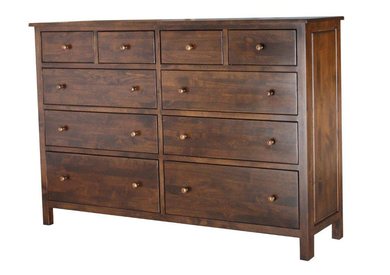 [62 Inch] Alder Heritage 10 Drawer Dresser