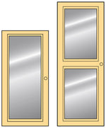 AWB Shaker Bookcases w Doors - Glass Doors