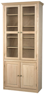 AWB Federal Crown Bookcases w Doors - Glass Doors
