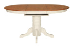 [42x42-60 Inch] Butterfly Dining Table - Heritage Oak & Pearl White